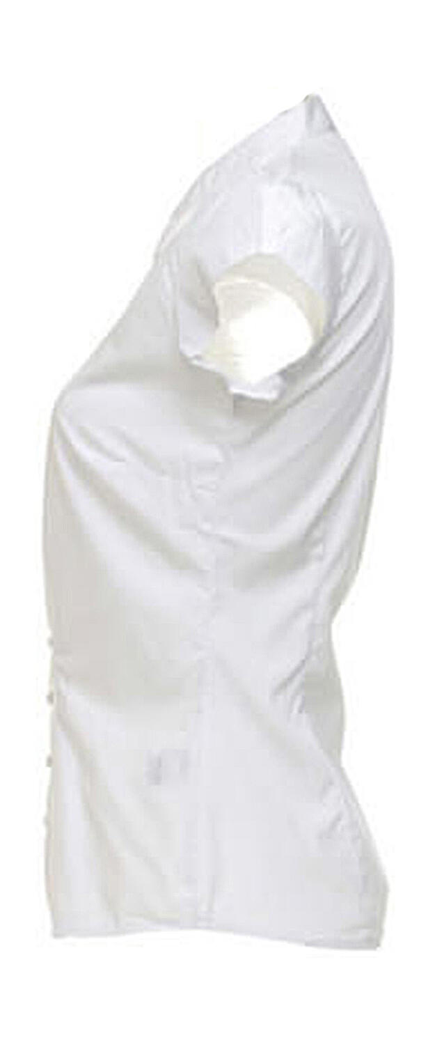 Women's Tailored Fit Mandarin Collar Blouse SSL - Vue 3