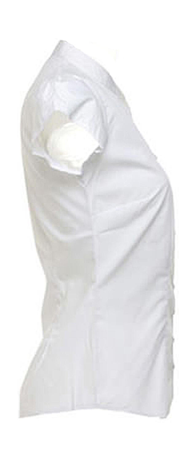 Women's Tailored Fit Mandarin Collar Blouse SSL - Vue 5