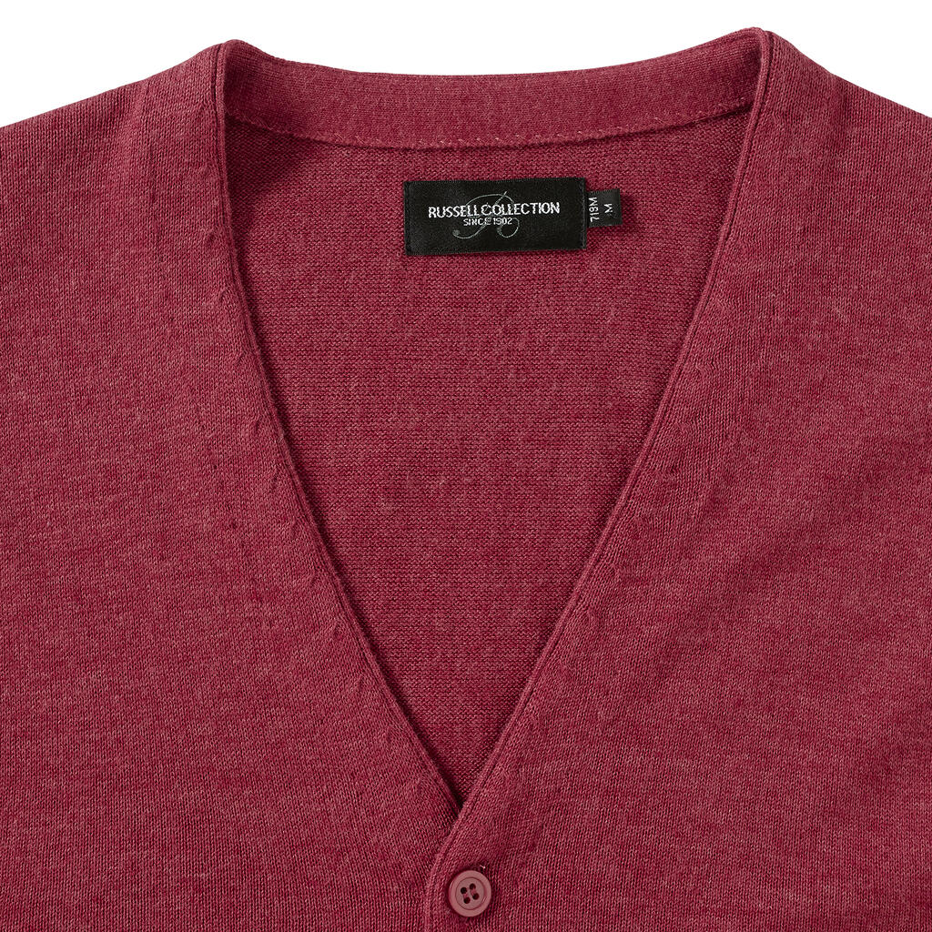 Men's V-Neck Sleeveless Knitted Cardigan - Vue 5
