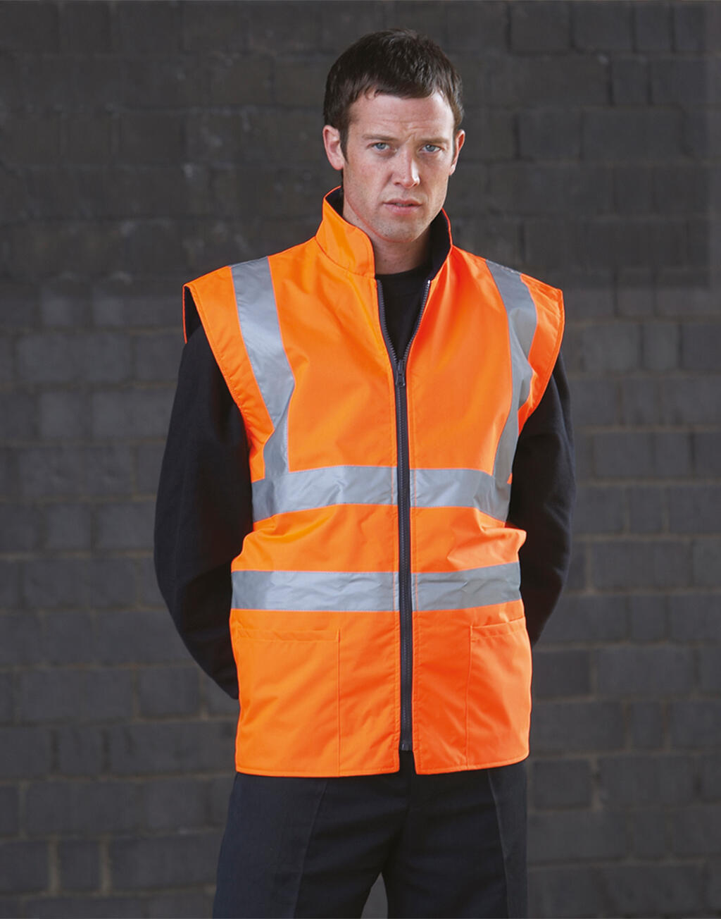 Fluo Fleece Reversible Bodywarmer - Vue 2