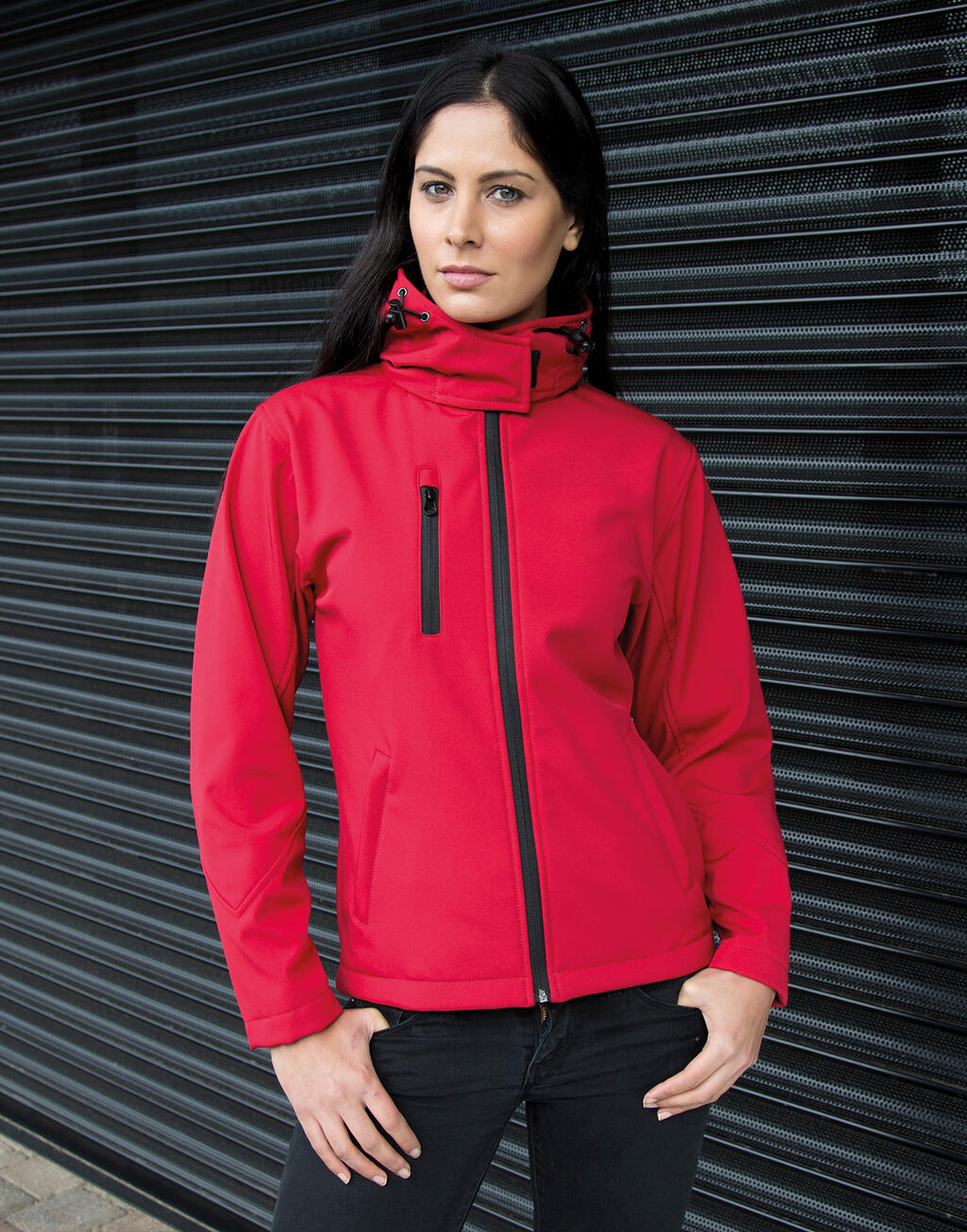 Ladies TX Performance Hooded Softshell Jacket - Vue 2