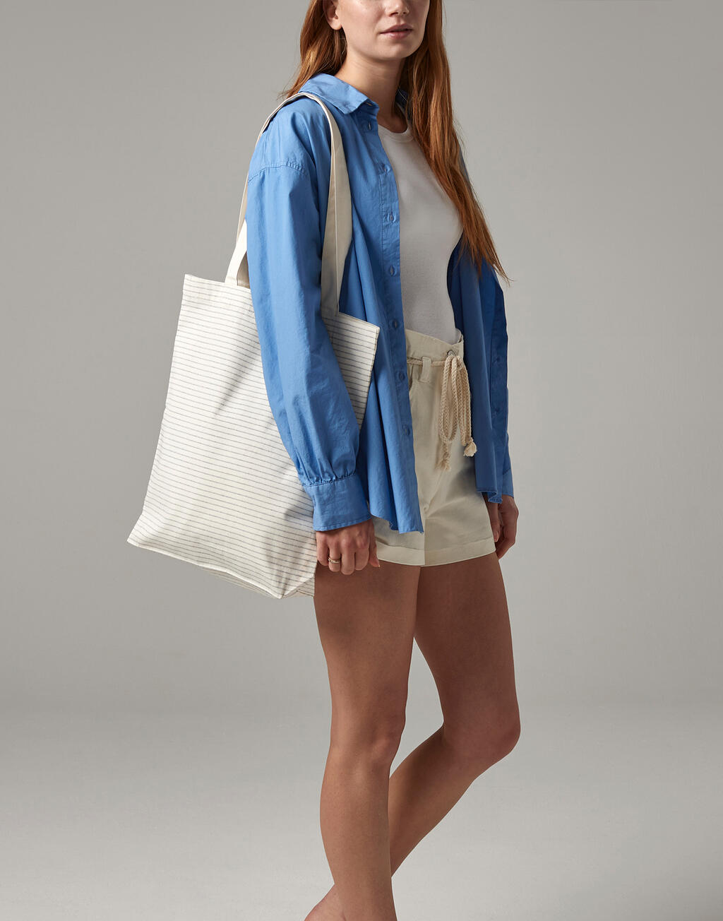 Striped Organic Cotton Tote - Vue 4