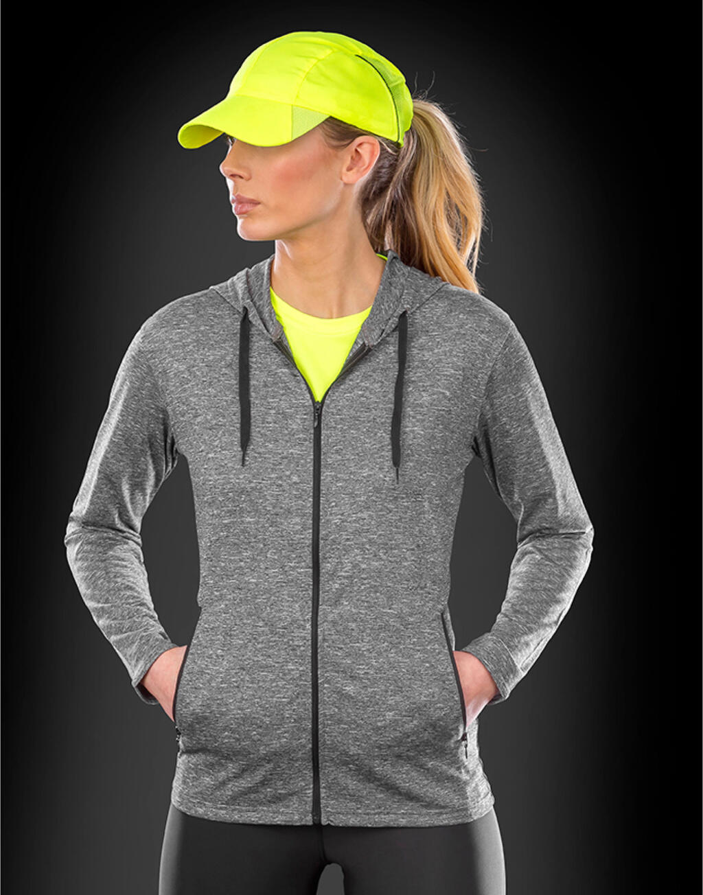 Women's Hooded Tee-Jacket - Vue 3