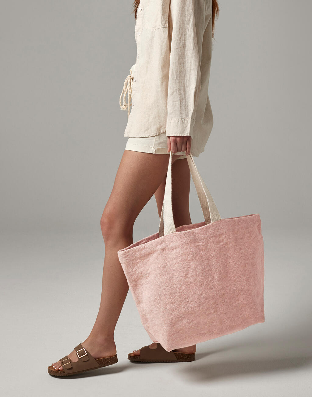 Soft Washed Jute Beach Bag - Vue 5