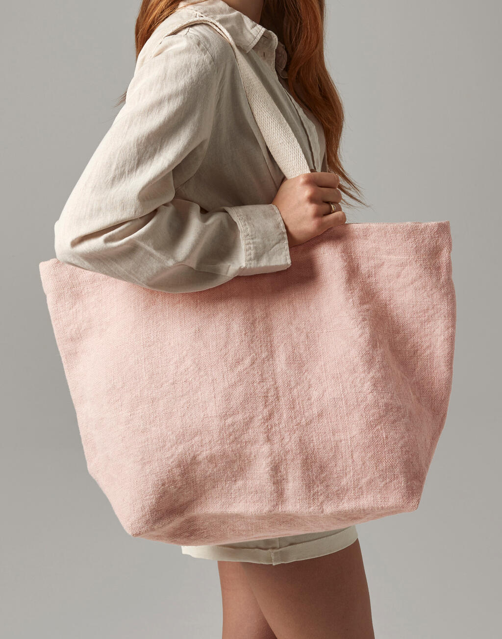 Soft Washed Jute Beach Bag - Vue 4