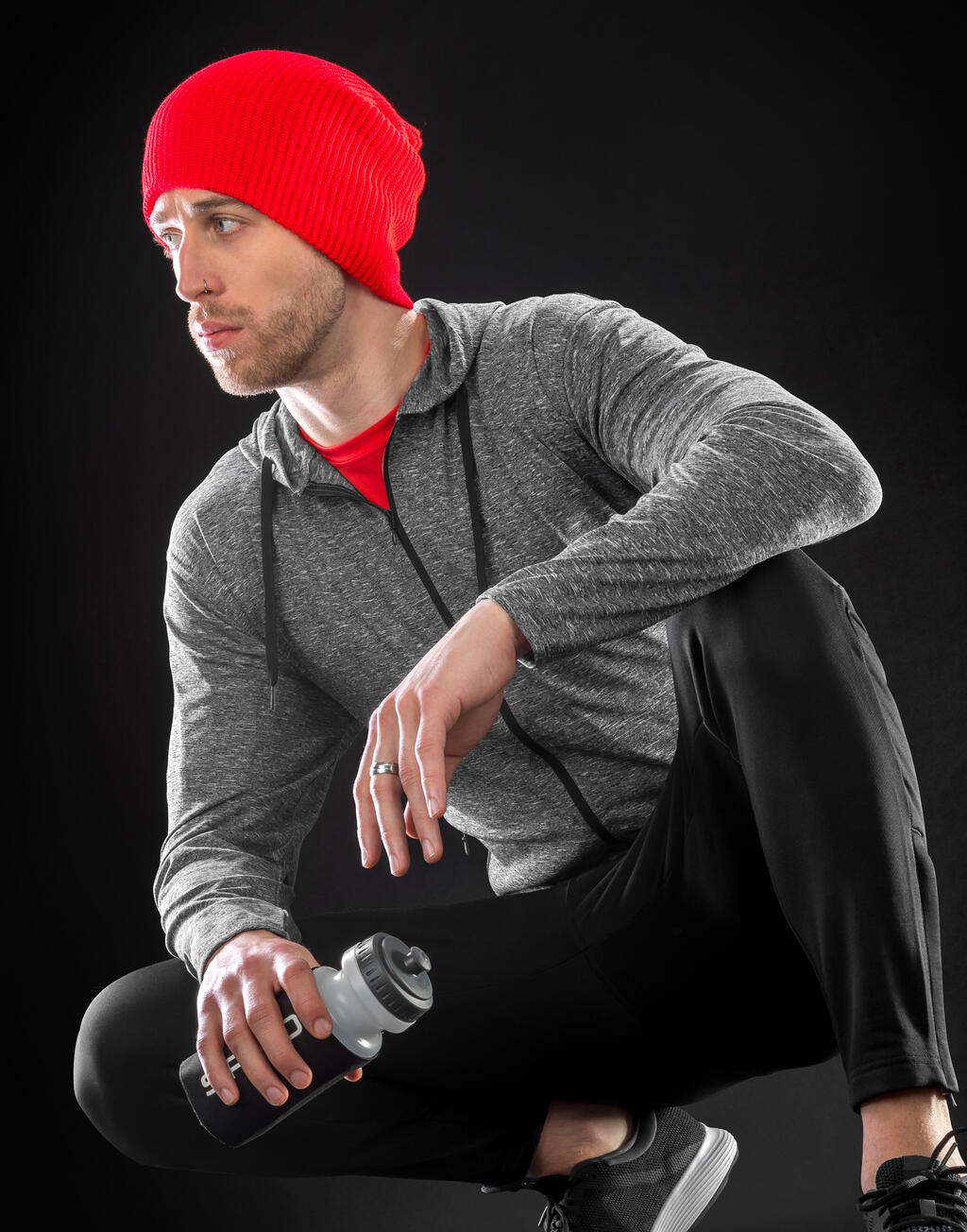 Men's Hooded Tee-Jacket - Vue 2