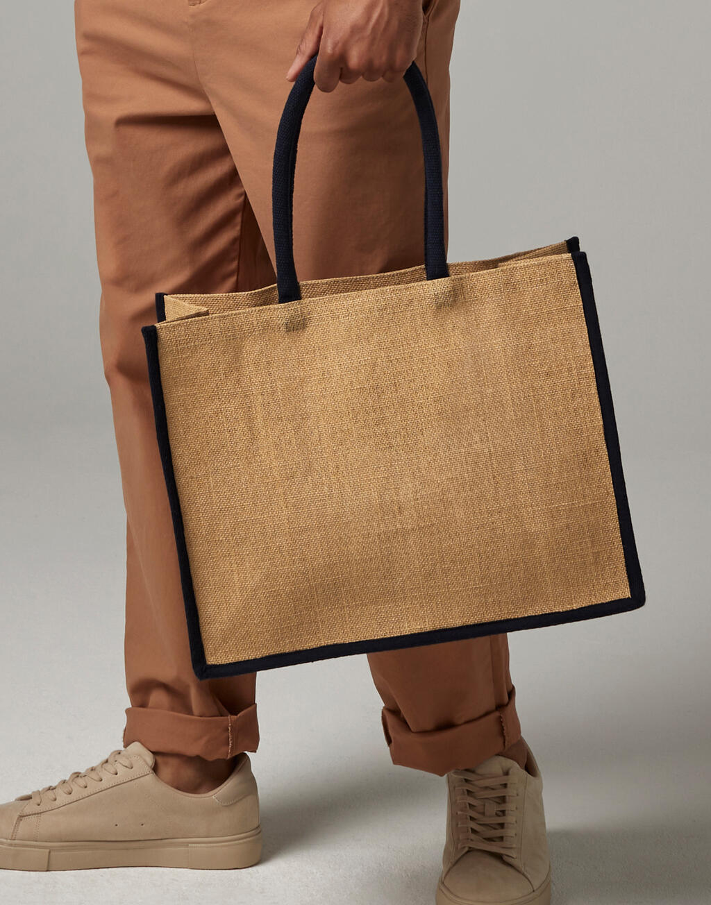 Natural Starched Jute Classic Shopper - Vue 4