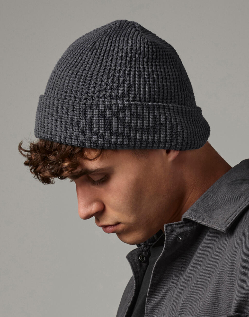 Organic Cotton Waffle Beanie - Vue 4