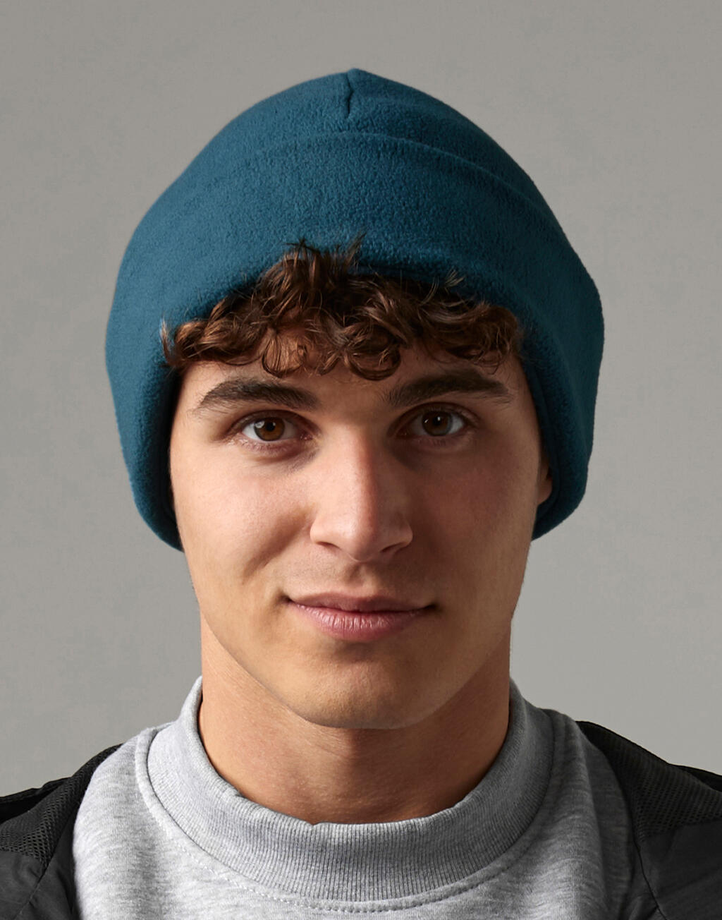Recycled Fleece Cuffed Beanie - Vue 2