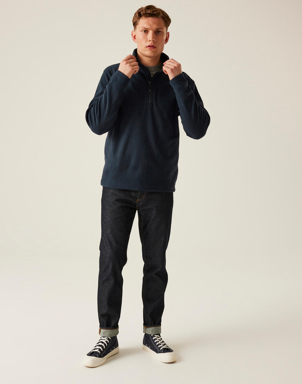 Honestly Made Recycled Half Zip Fleece - Vue 4