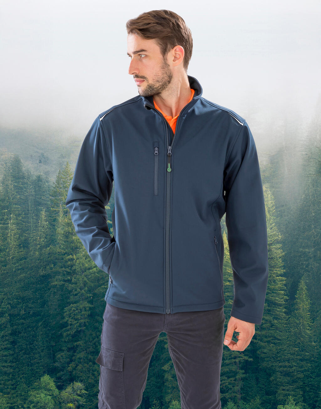 Recycled 3-Layer Printable Softshell Jacket - Vue 2