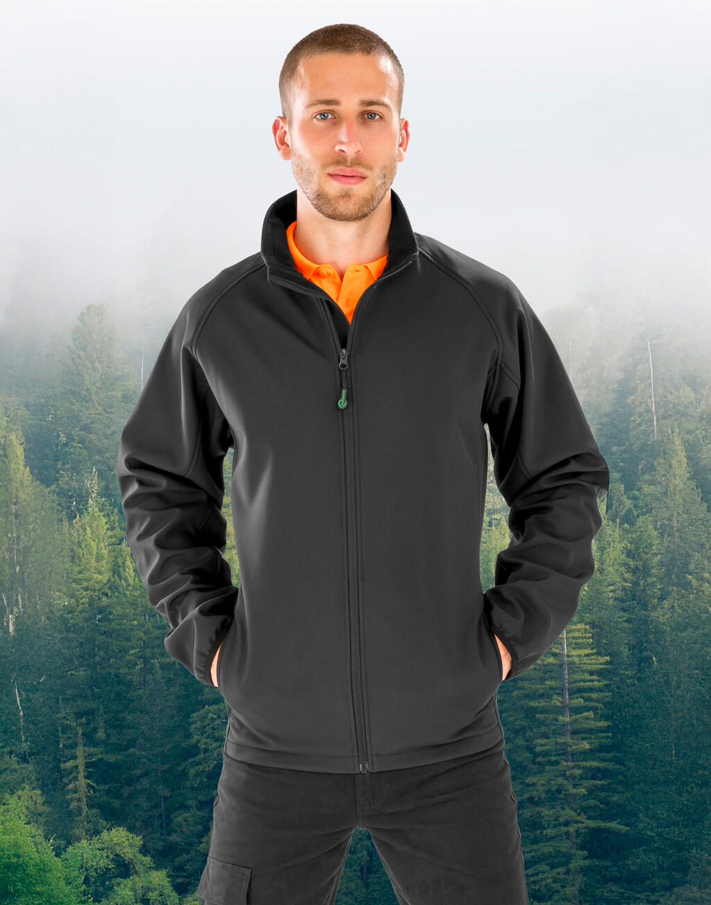 Men's Recycled 2-Layer Printable Softshell Jacket - Vue 3