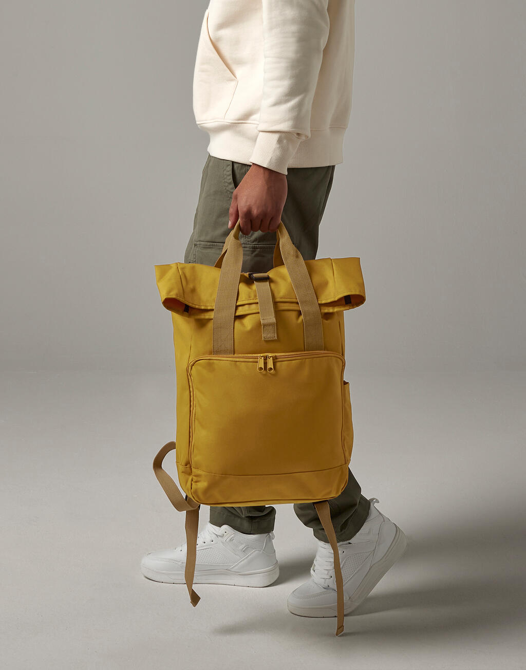Recycled Twin Handle Roll-Top Laptop Backpack - Vue 2