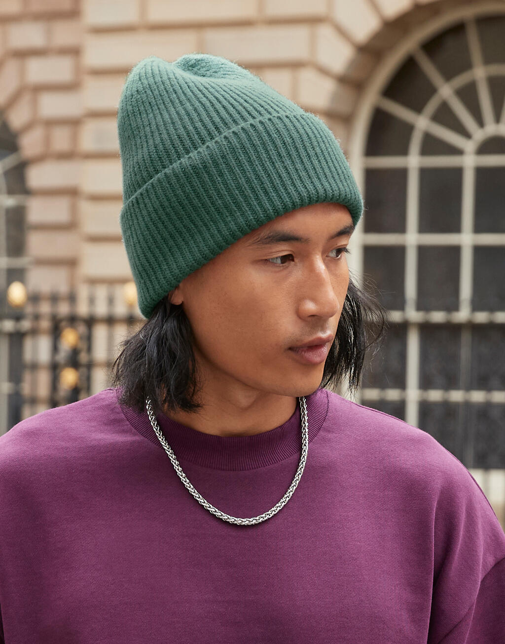 Oversized Cuffed Beanie - Vue 2