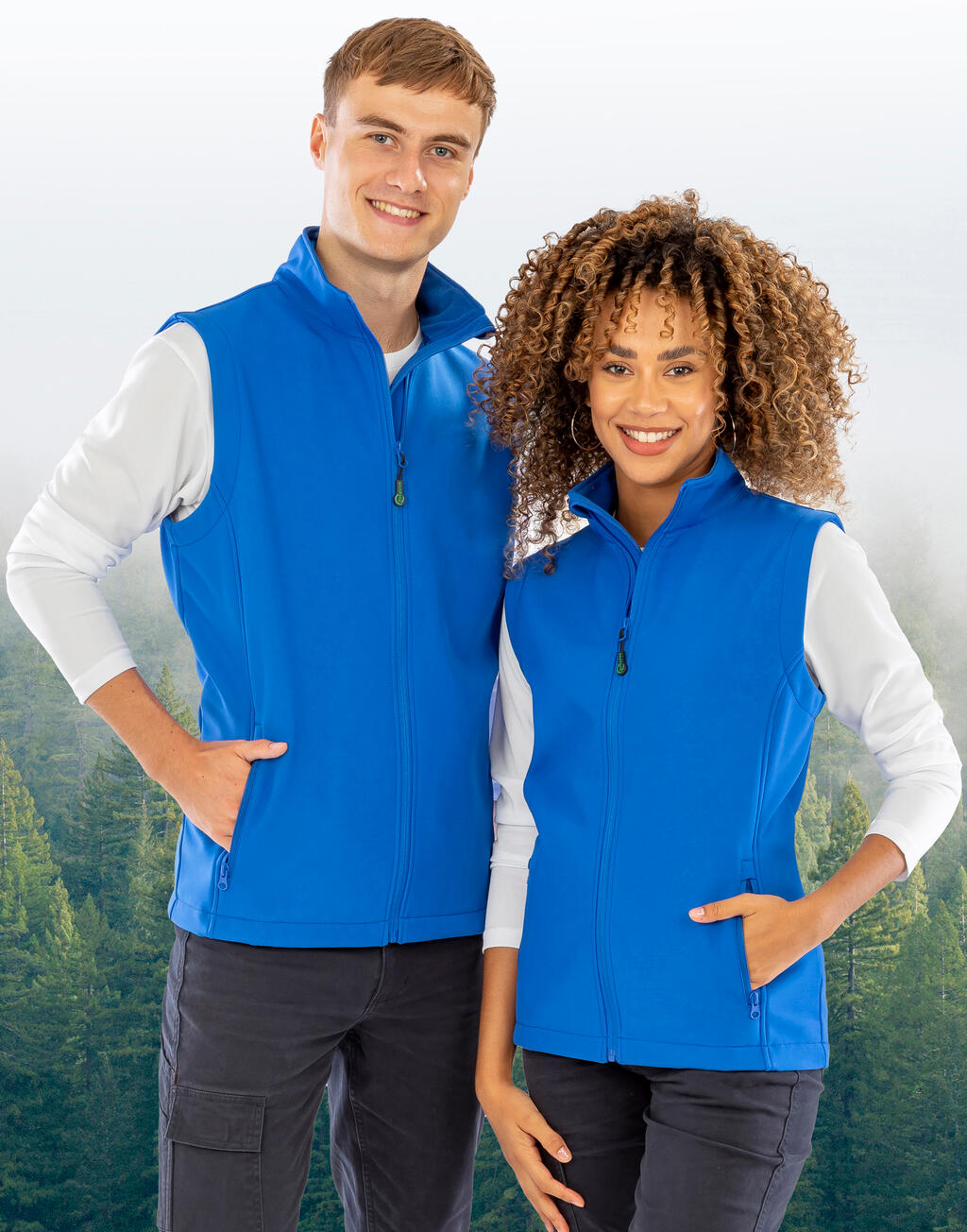 Men's Recycled 2-Layer Printable Softshell B/W - Vue 2