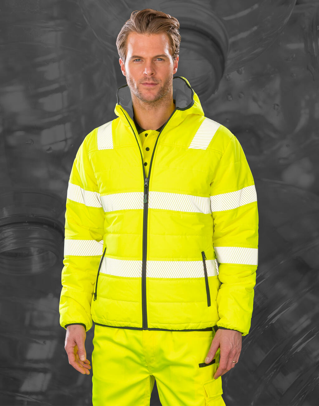 Recycled Ripstop Padded Safety Jacket - Vue 4