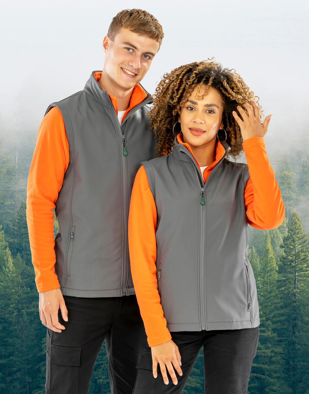 Women's Recycled 2-Layer Printable Softshell B/W - Vue 4