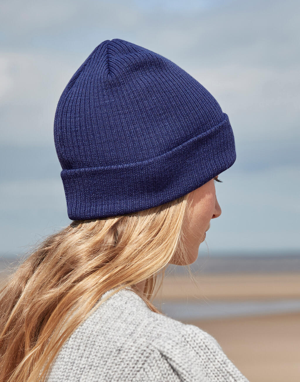 Organic Cotton Fine Knit Beanie - Vue 3
