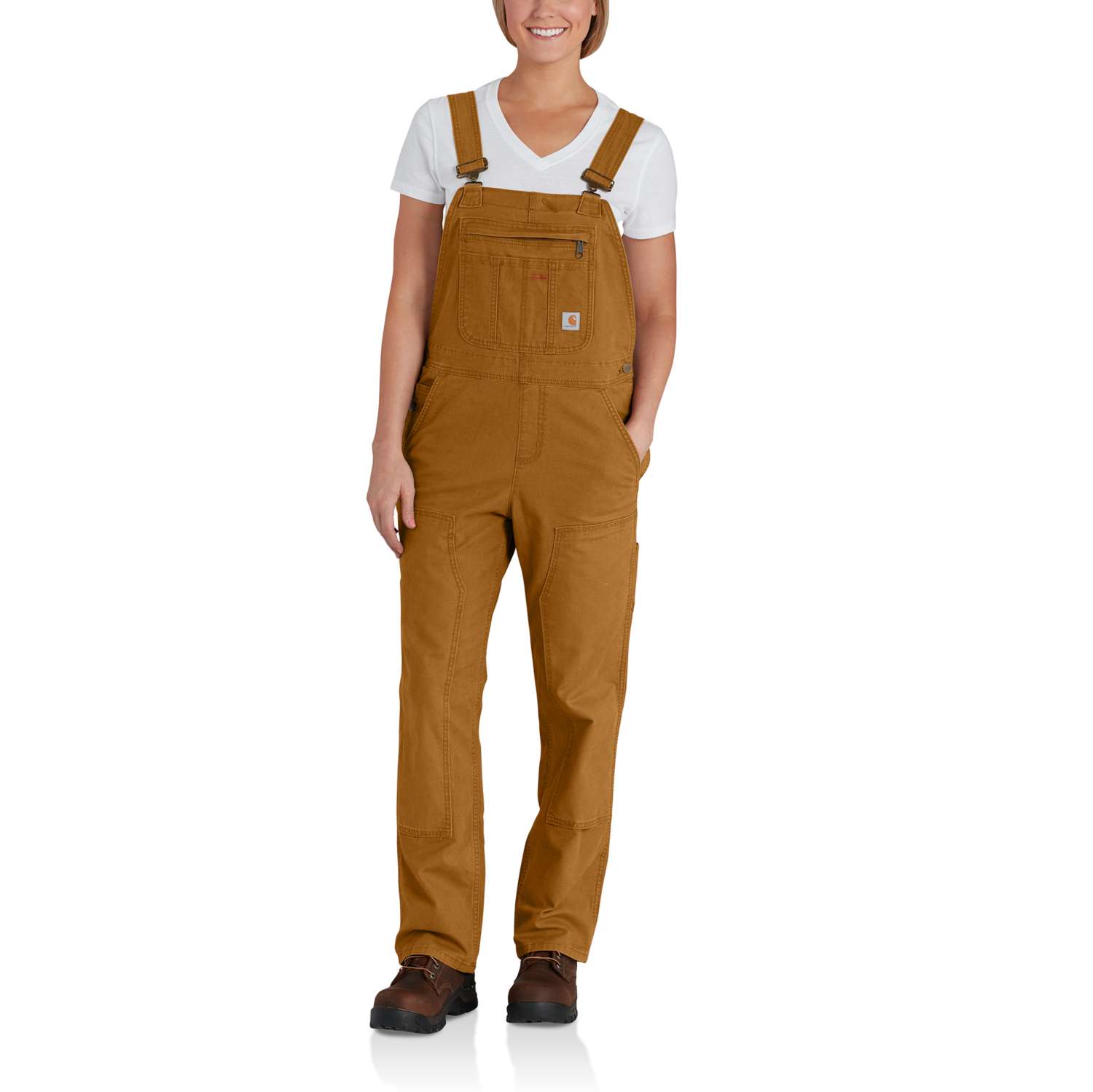 Rugged Flex™ Loose Fit Canvas Bib Dungarees - Vue 3
