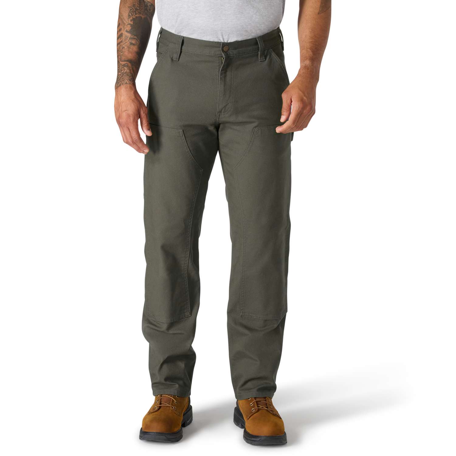 Relaxed Straight Rugged Flex™ Duck Double-Front Dungaree - Vue 3