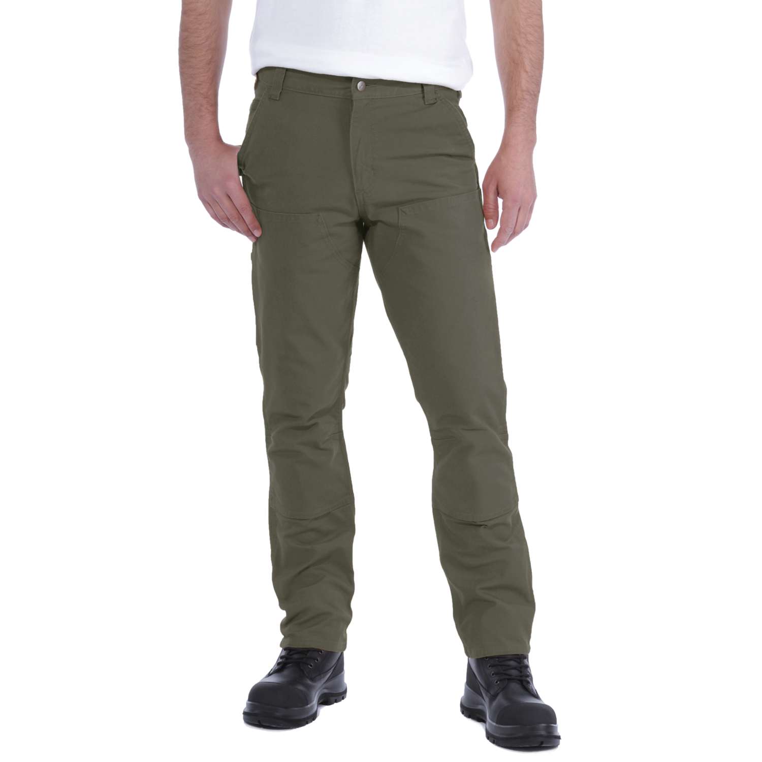 Slim Tapered Rugged Flex™ Duck Double-Front Dungaree - Vue 3