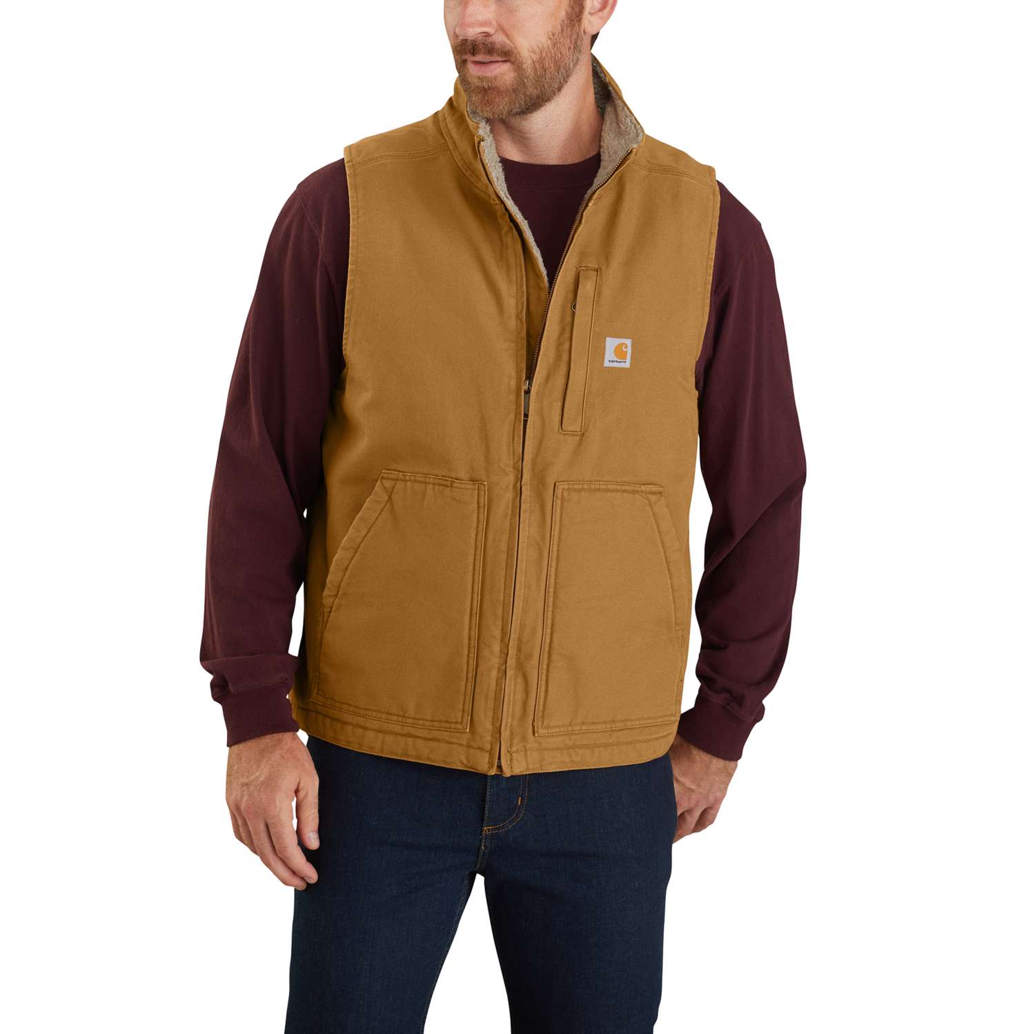 Washed Duck Mock-Neck Vest - Vue 2