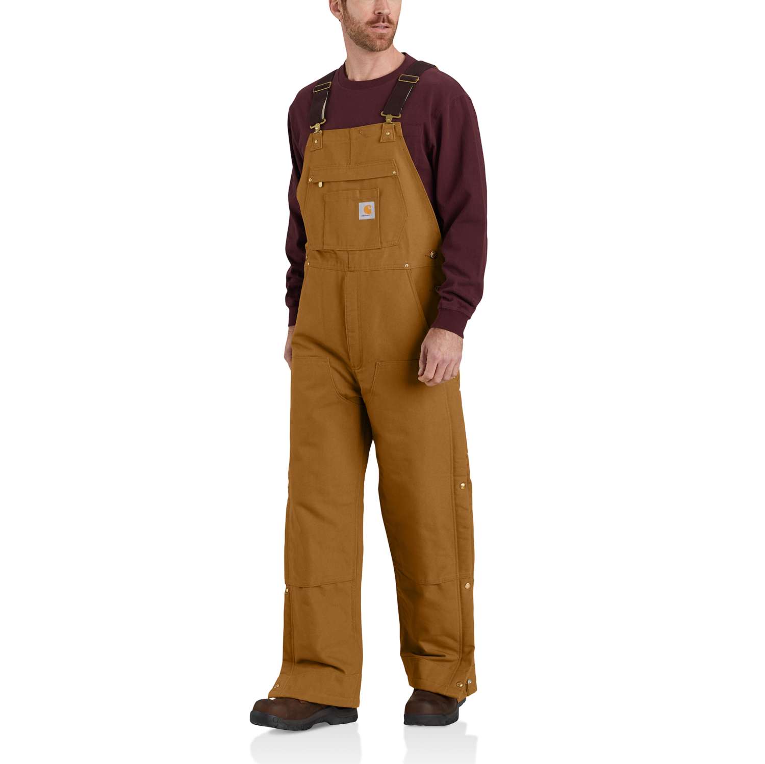 Loose Fit Firm Duck Insulated Bib Dungarees - Vue 2