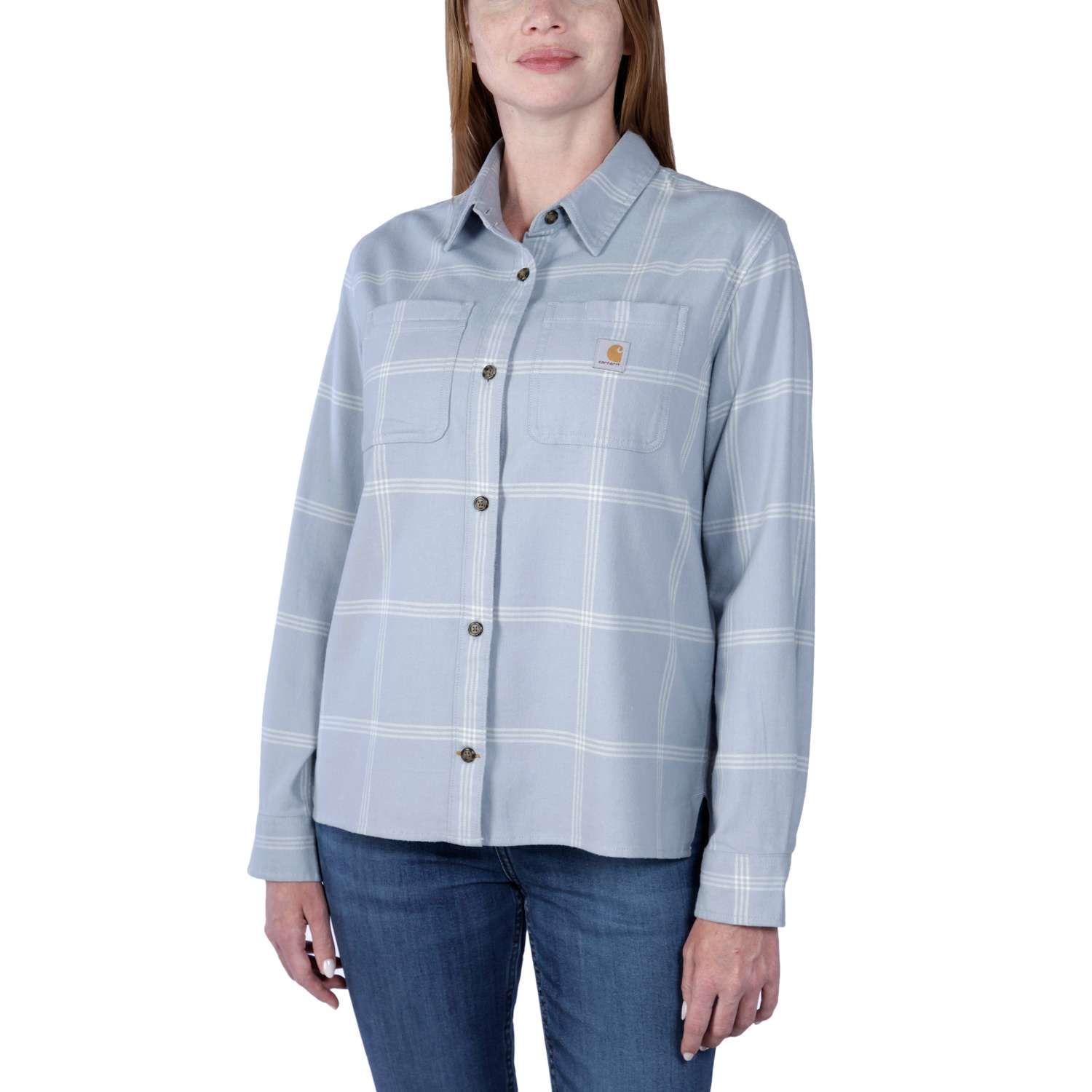 Rugged Flex™ Loose Fit Midweight Flannel Long-Sleeve Plaid Shirt - Vue 2