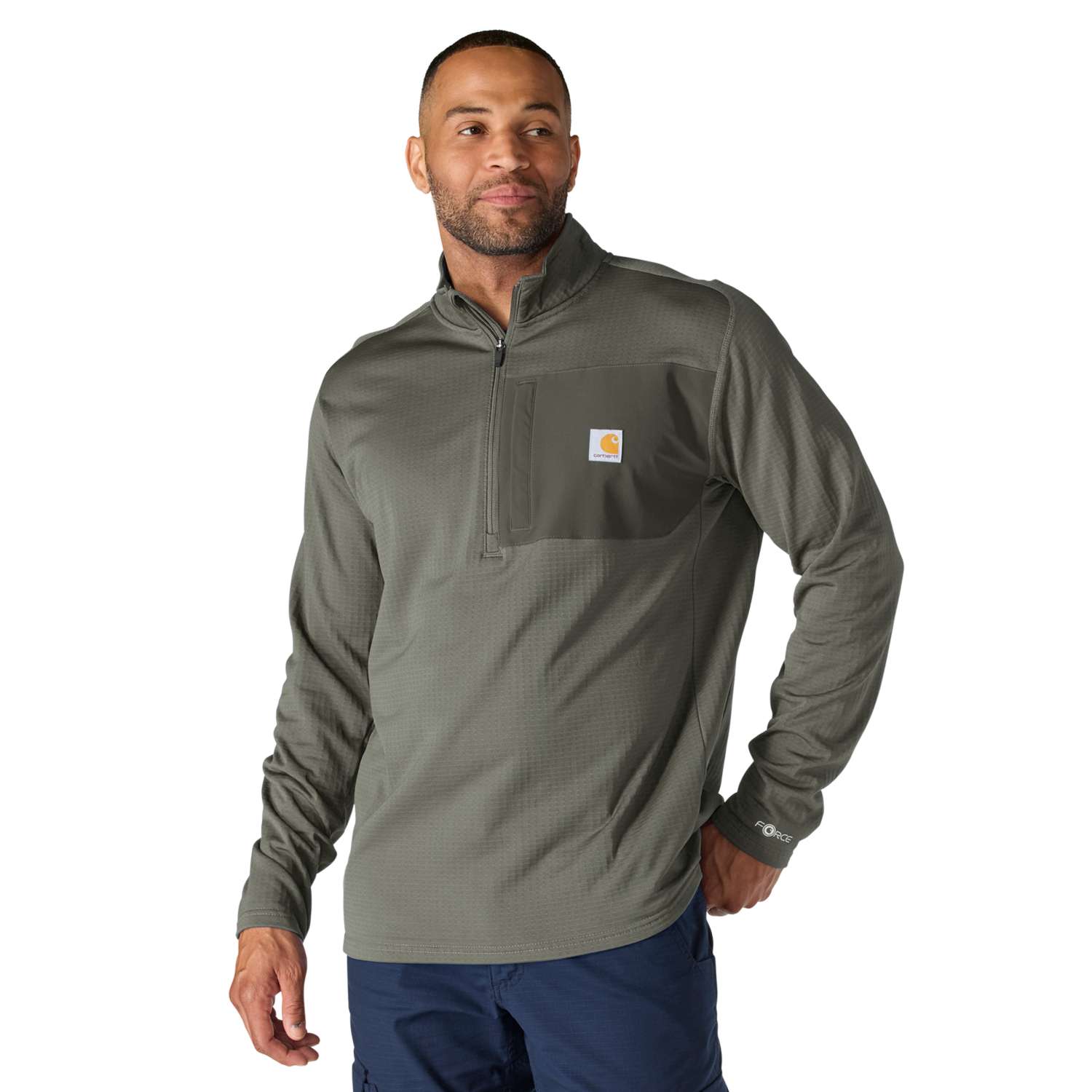 Carhartt Force™ Ironwood Relaxed 1/2 Zip Mock Neck