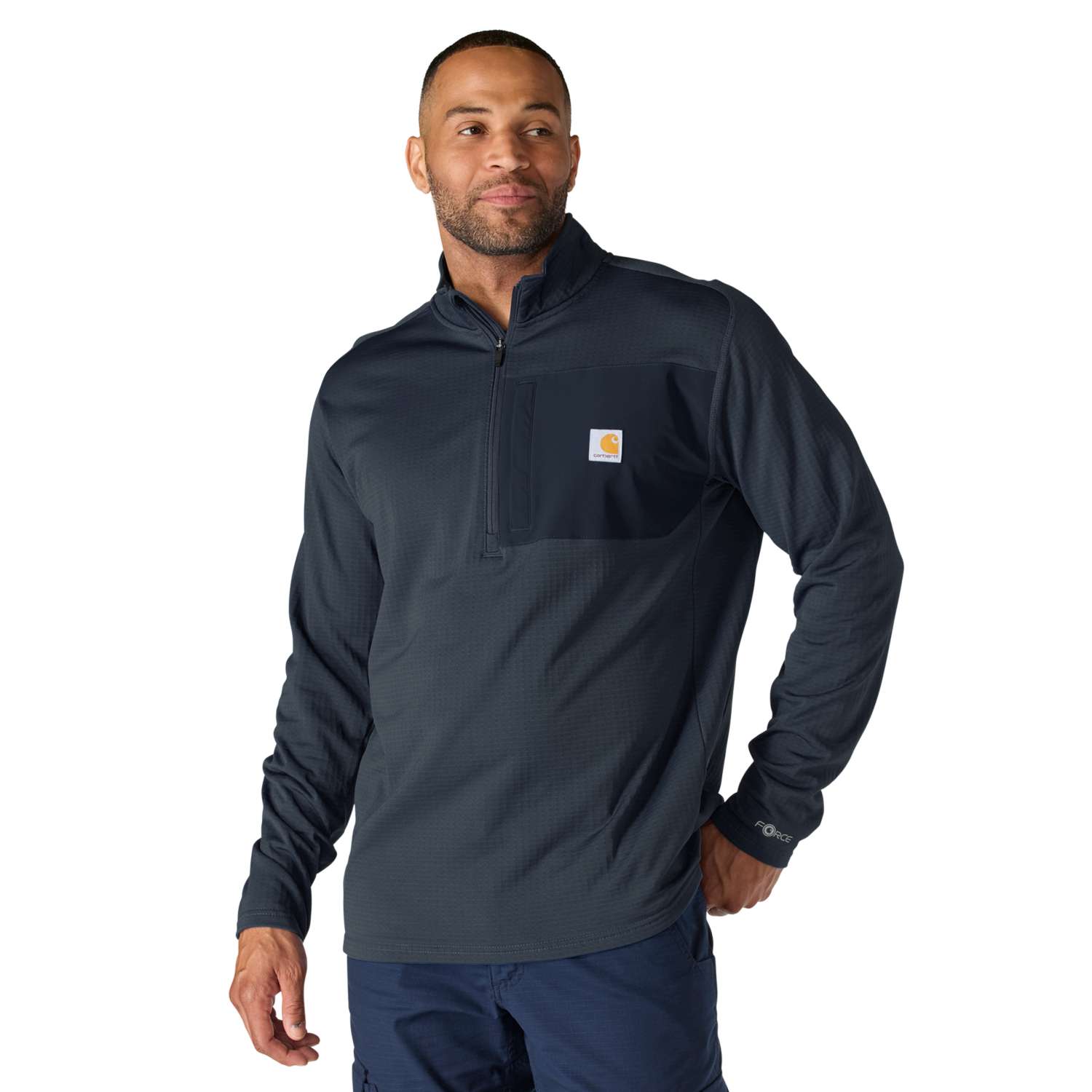 Carhartt Force™ Ironwood Relaxed 1/2 Zip Mock Neck - Vue 3