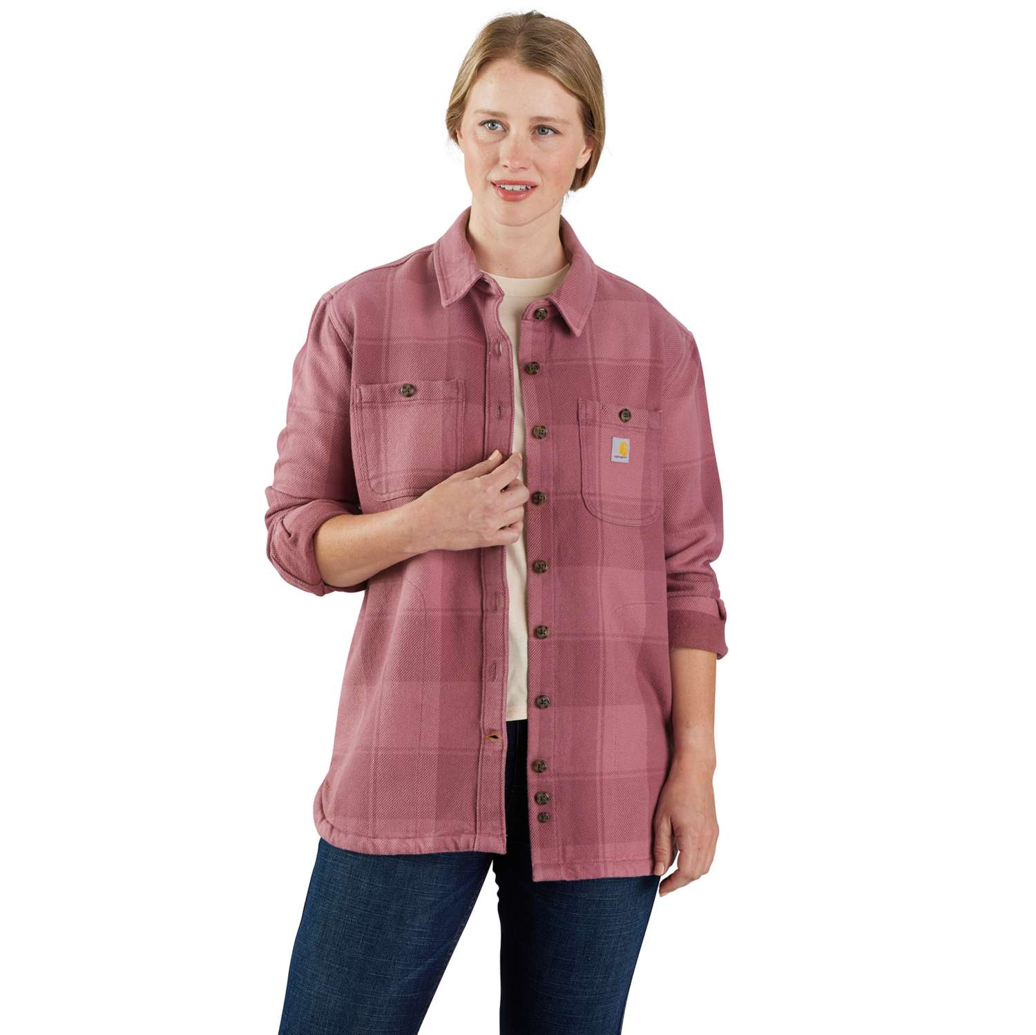 Loose Fit Twill Shirt Jac - Vue 2