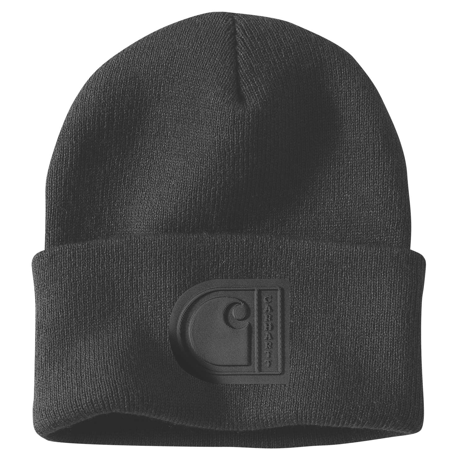 Knit Cuffed C Patch Beanie - Vue 2