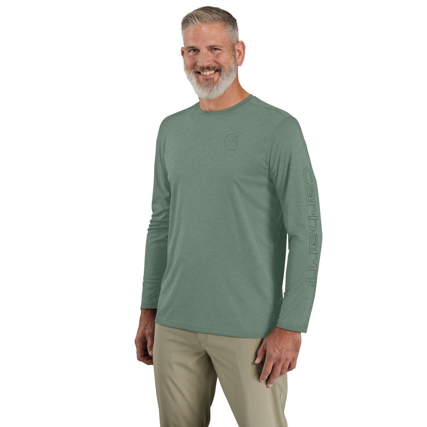 Carhartt Force Sun Defender™ Relaxed LS Logo T-Shirt - Vue 2