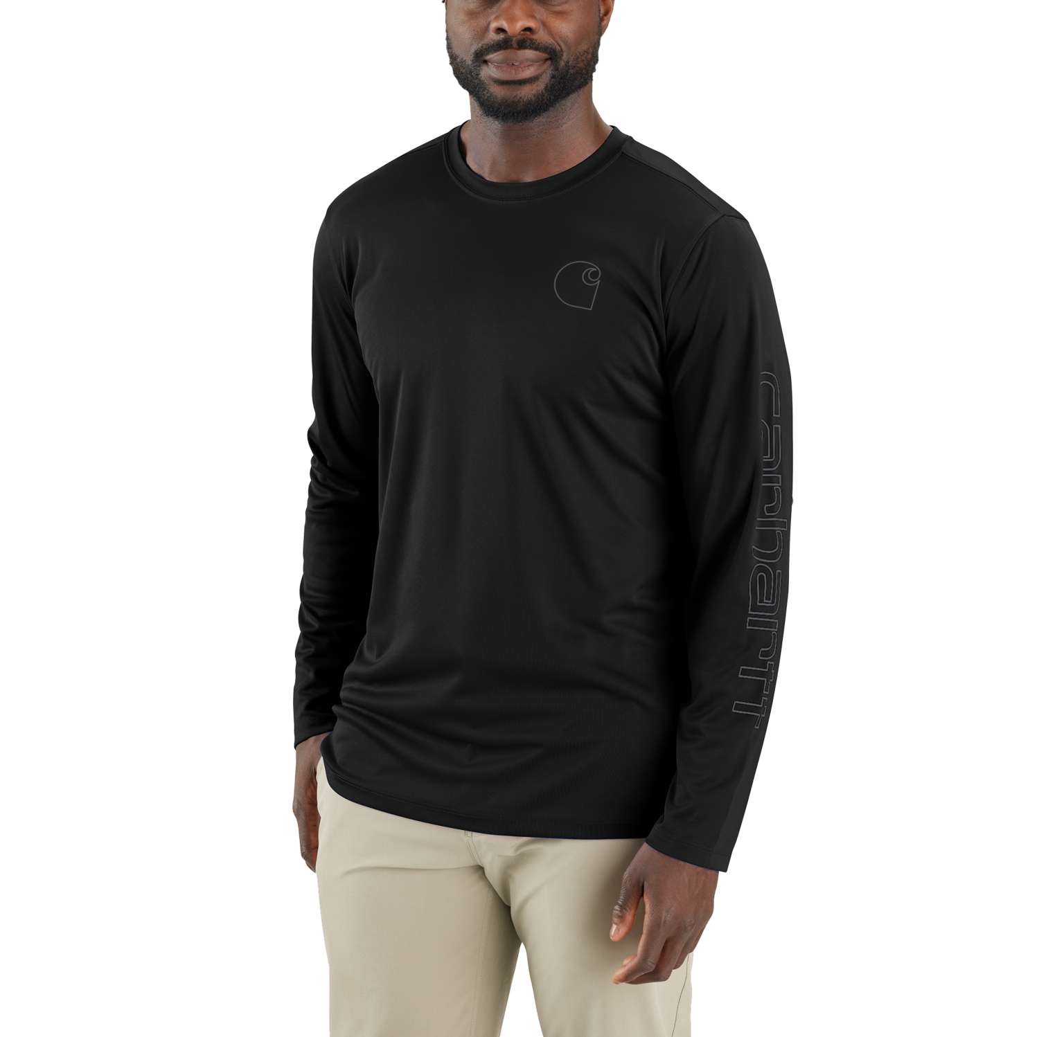Carhartt Force Sun Defender™ Relaxed LS Logo T-Shirt - Vue 3