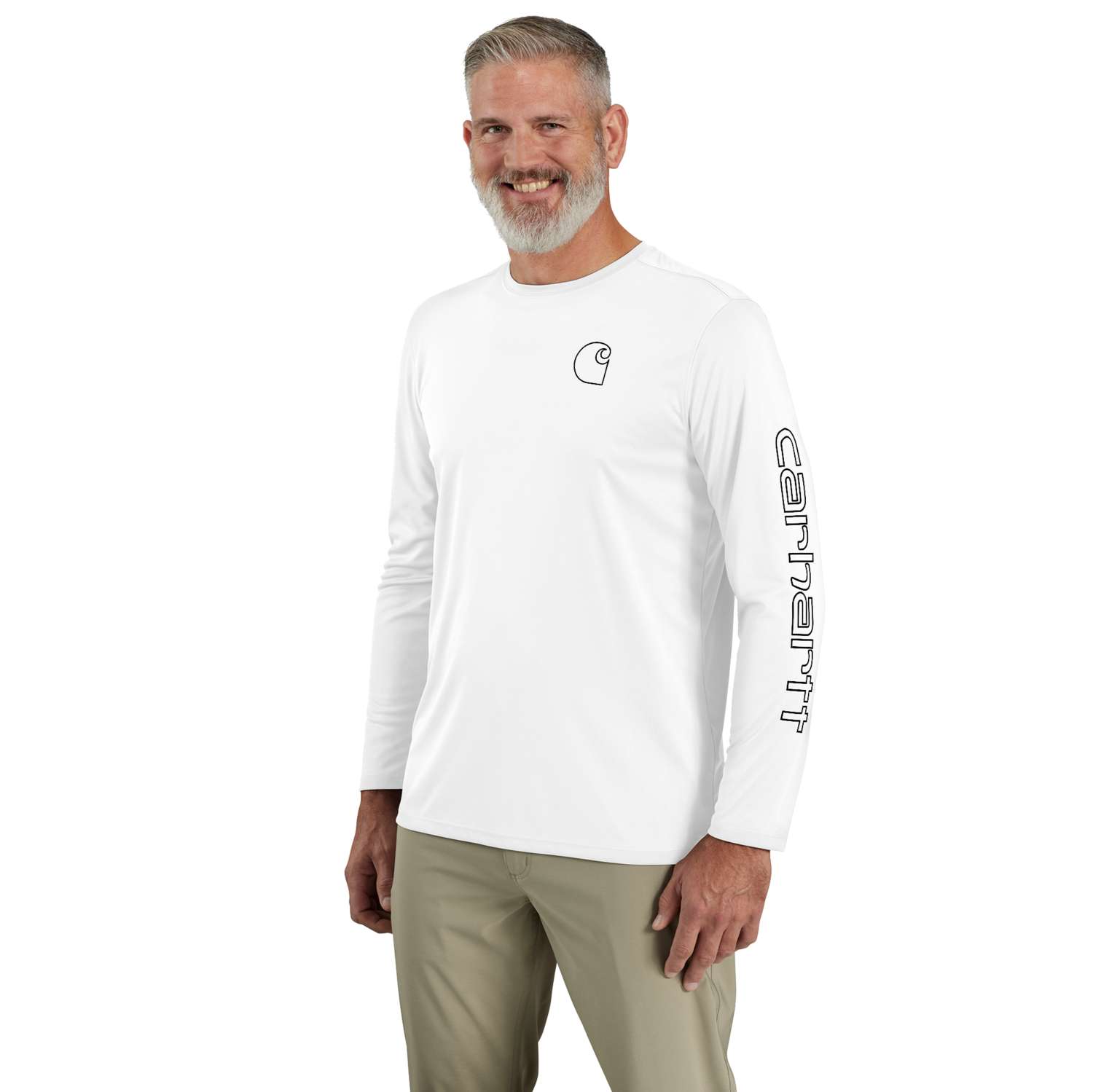 Carhartt Force Sun Defender™ Relaxed LS Logo T-Shirt - Vue 4