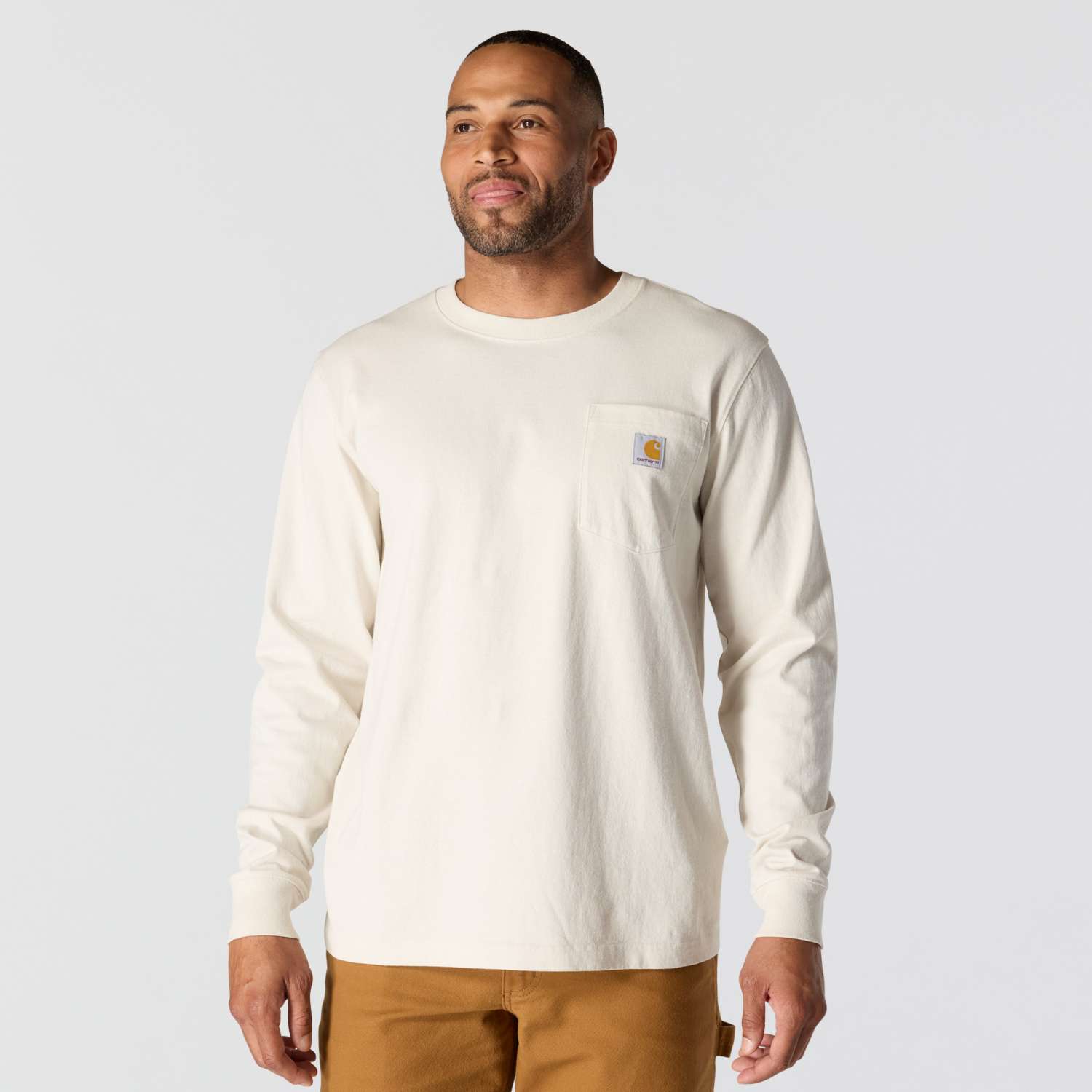 Relaxed Fit Heavyweight Long-Sleeve Pocket Outdoor Graphic T-Shirt - Vue 2