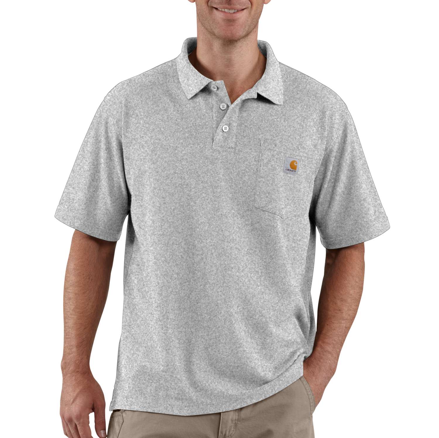 Loose Fit Midweight Short-Sleeve Pocket Polo - Vue 2