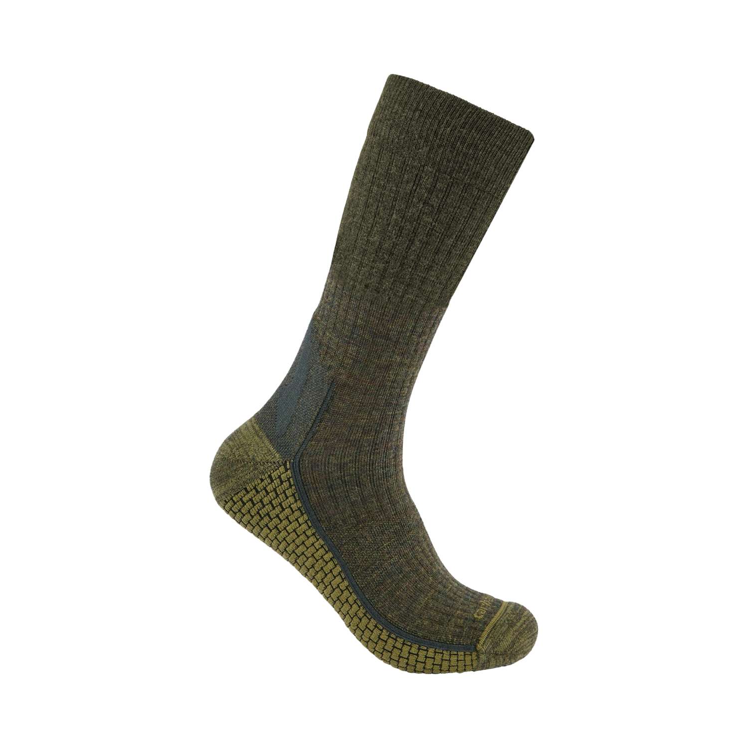 Force™ Grid Midweight Synthetic-Merino Wool Blend Crew Sock - Vue 2
