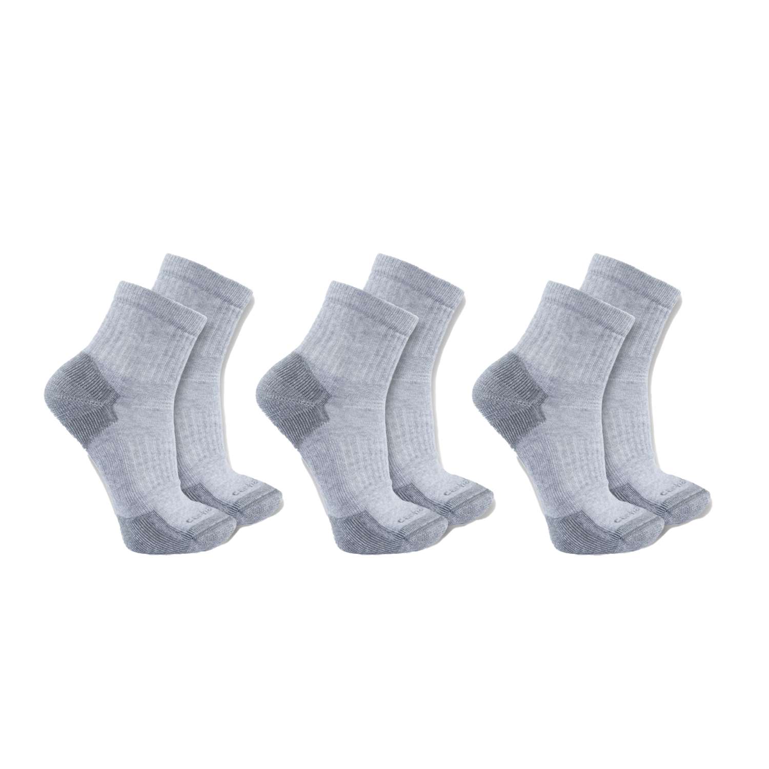 Midweight Cotton Blend Quarter Sock 3 Pair - Vue 2
