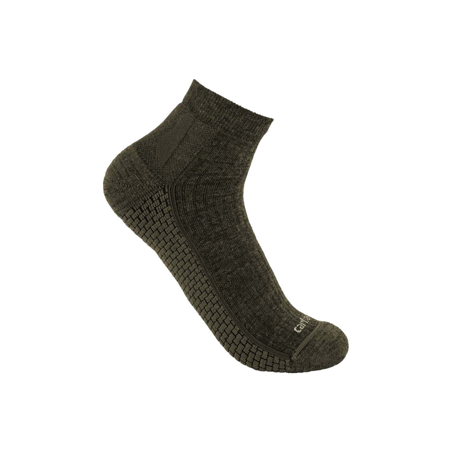 Force™ Grid Midweight Synthetic-Merino Wool Blend Quarter Sock - Vue 2