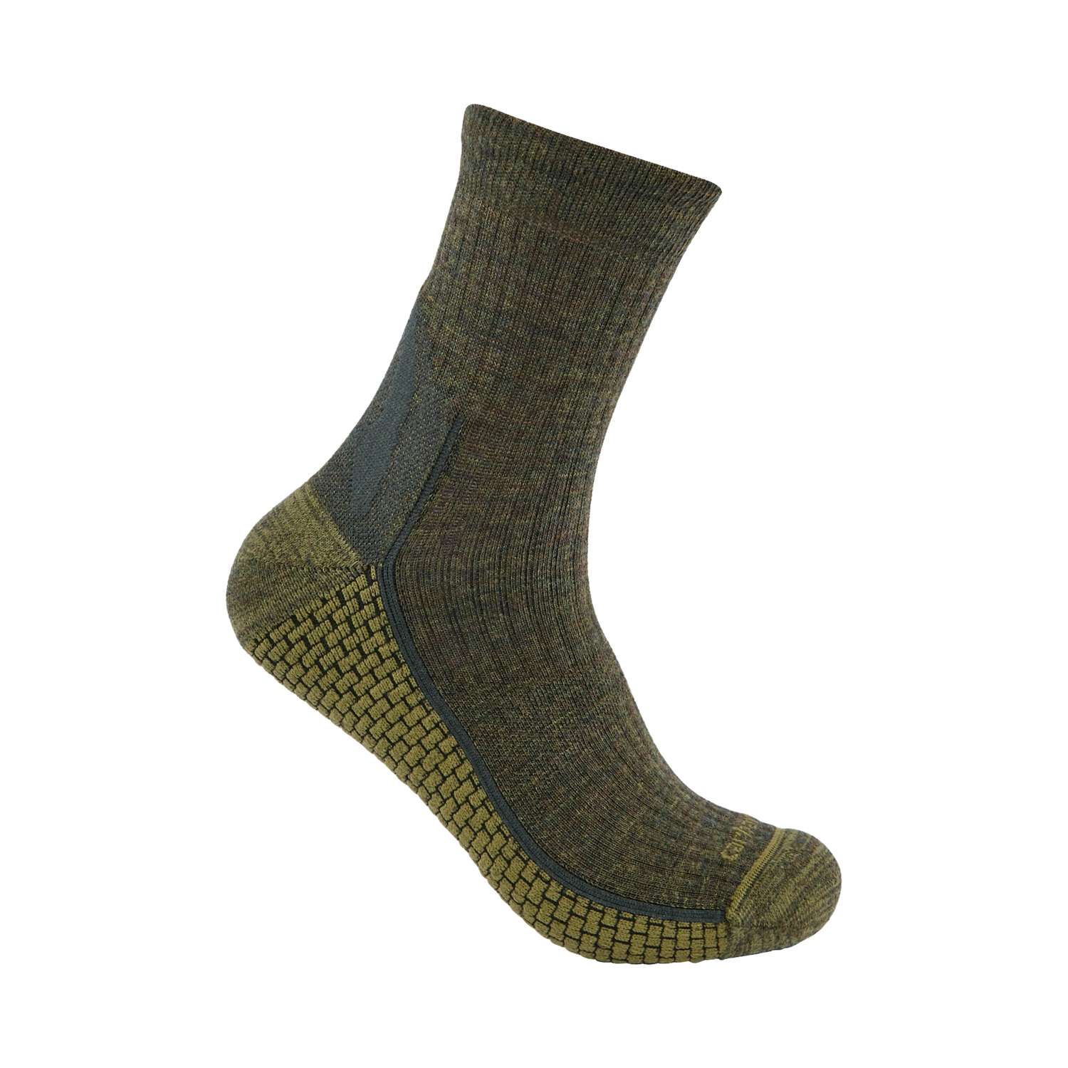 Force™ Grid Midweight Synthetic-Merino Wool Blend Short Crew Sock - Vue 2